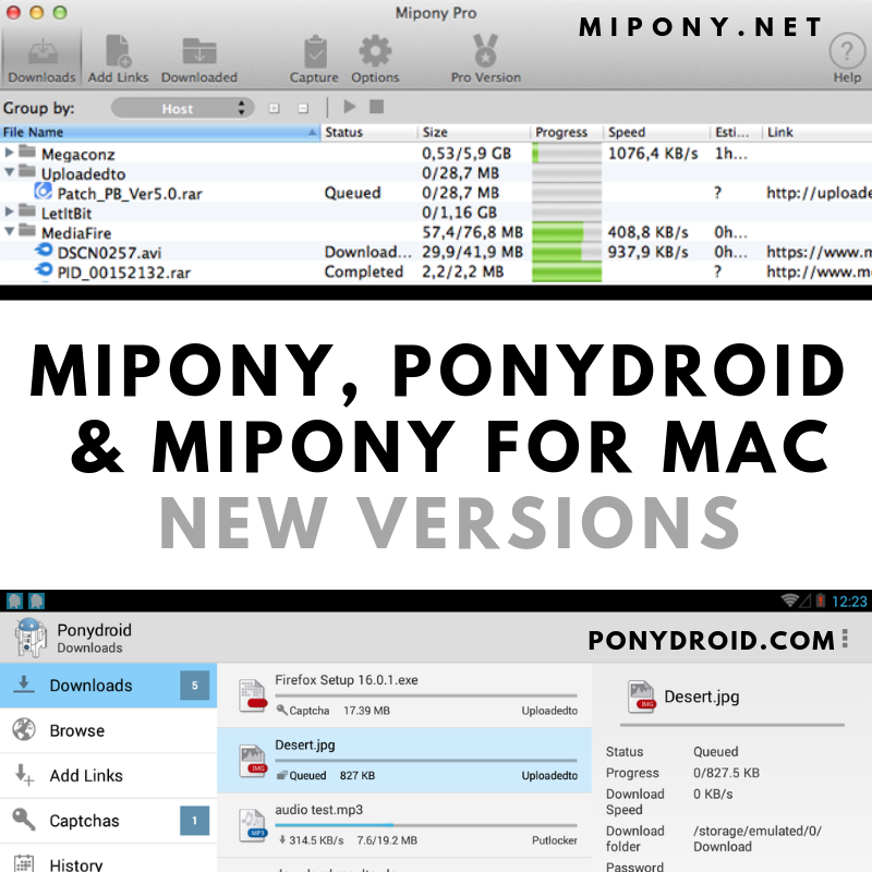 download the new version Mipony Pro 3.3.0